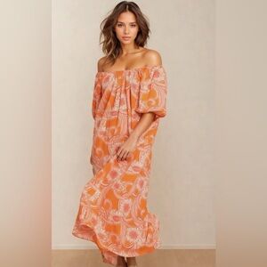 NWT Mango Dress Sheer Tropical Maxi, SIZE 10